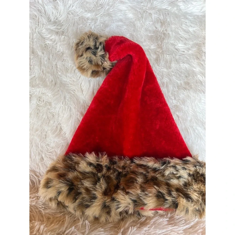 Christmas‎ Eve Santa Hat Lot Large Red Buffalo Plaid Leopard Stripe Fun Unique